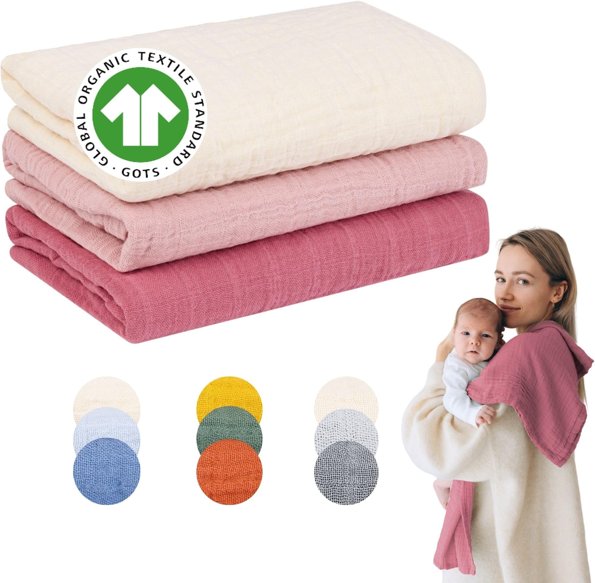 TinyOne Body Neonato 3 Pezzi, Cotone Biologico GOTS, Manica Lunga, Taglia 68 Cm (4-6 Mesi), Estendibile