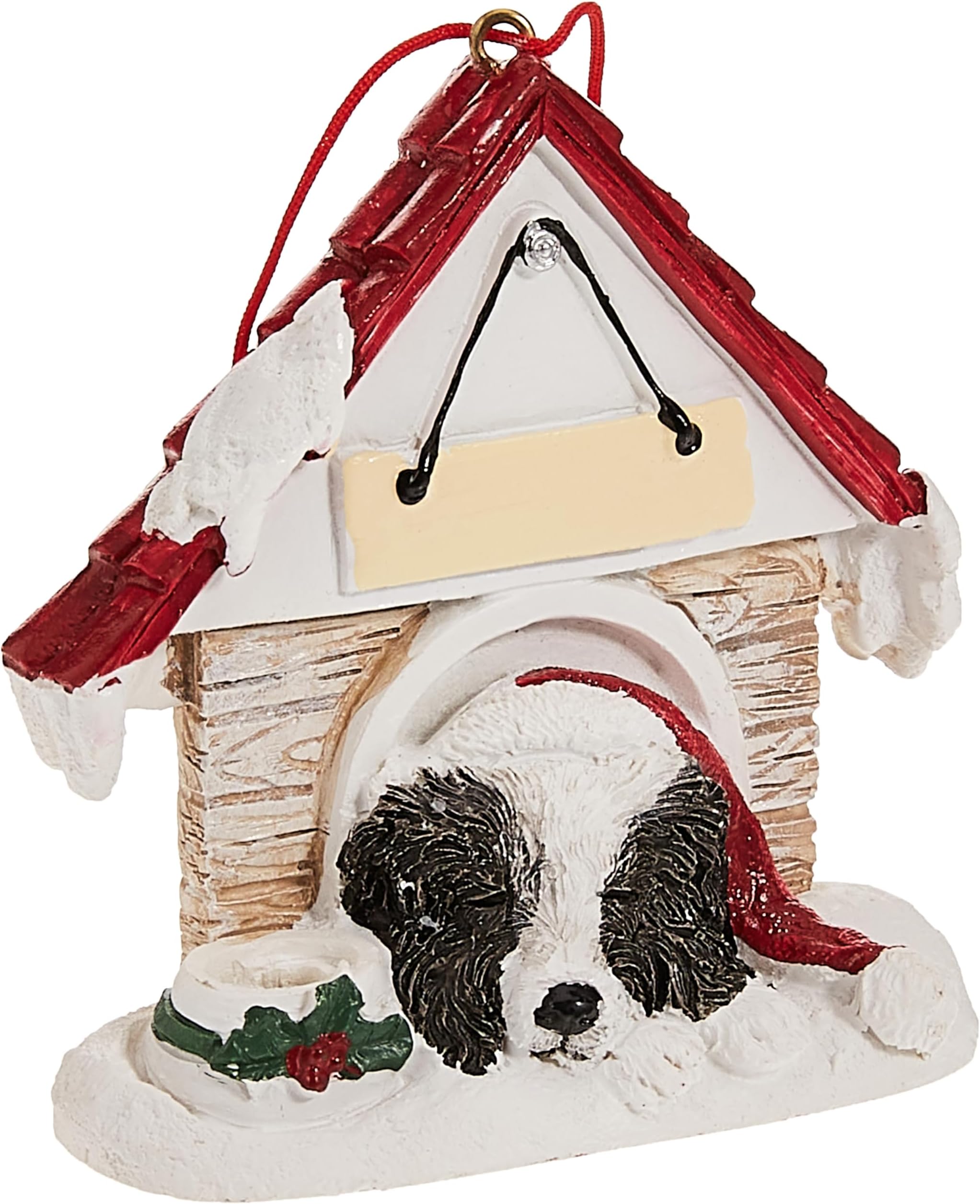 Border Collie Ornament A Great Gift For Border Collie Owners Hand Painted and Easily Personalized "Doghouse Ornament" With Magnetic Back