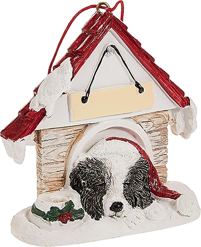 Adorno Border Collie, un gran regalo para los propietarios de Border Collie pintado a mano y fácilmente personalizado "adorno de caseta de perro"