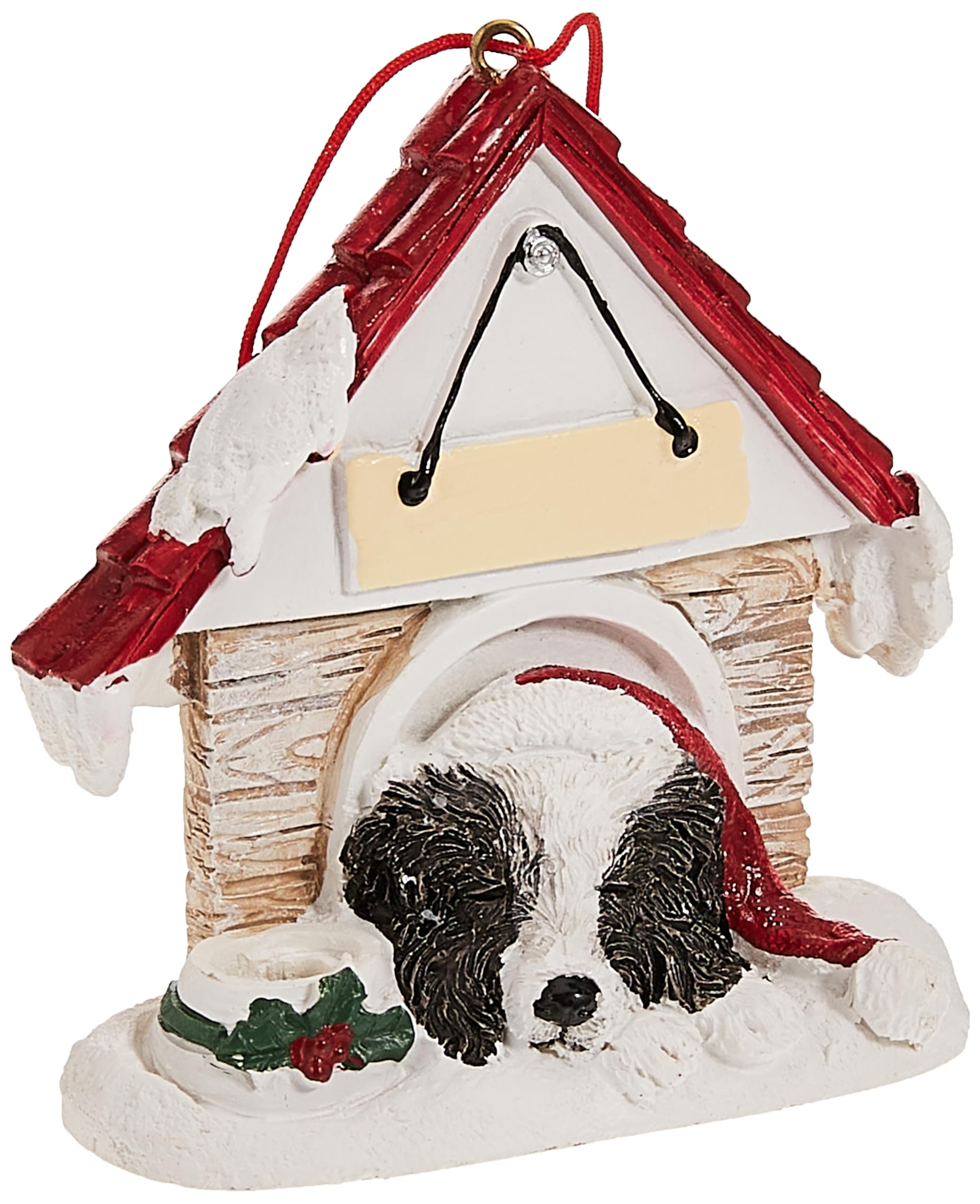 Border Collie Ornament A Great Gift For Border Collie Owners Hand Painted and Easily Personalized "Doghouse Ornament" With Magnetic Back