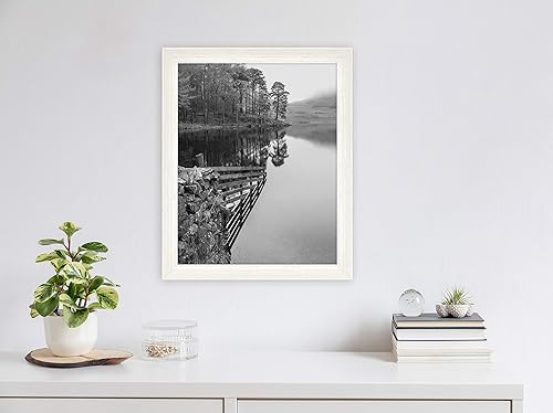 Miniatura 5 de MCS - Marco estilo museo para póster, veta de madera blanca, 16 x 20 pulgadas, individual