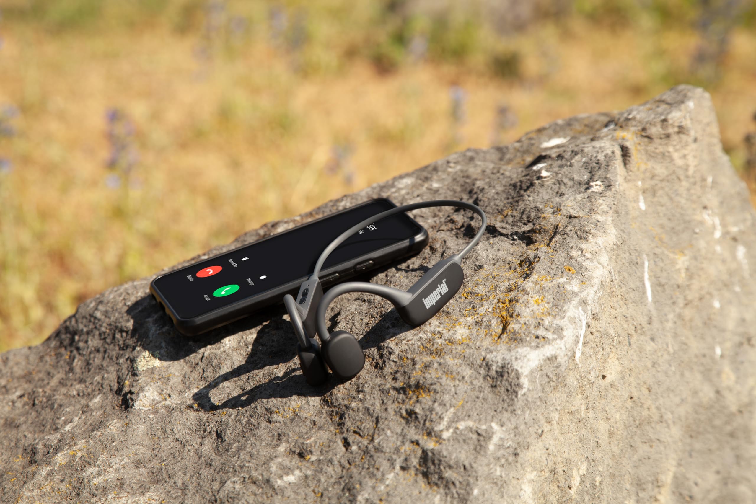 Imperial bluTC Active 2 – Knochenschall Kopfhörer (Bone Conduction, Bluetooth 5.3, 32 GB Speicher, 11 Stunden Spielzeit, Schweißresistent) – Schwarz
