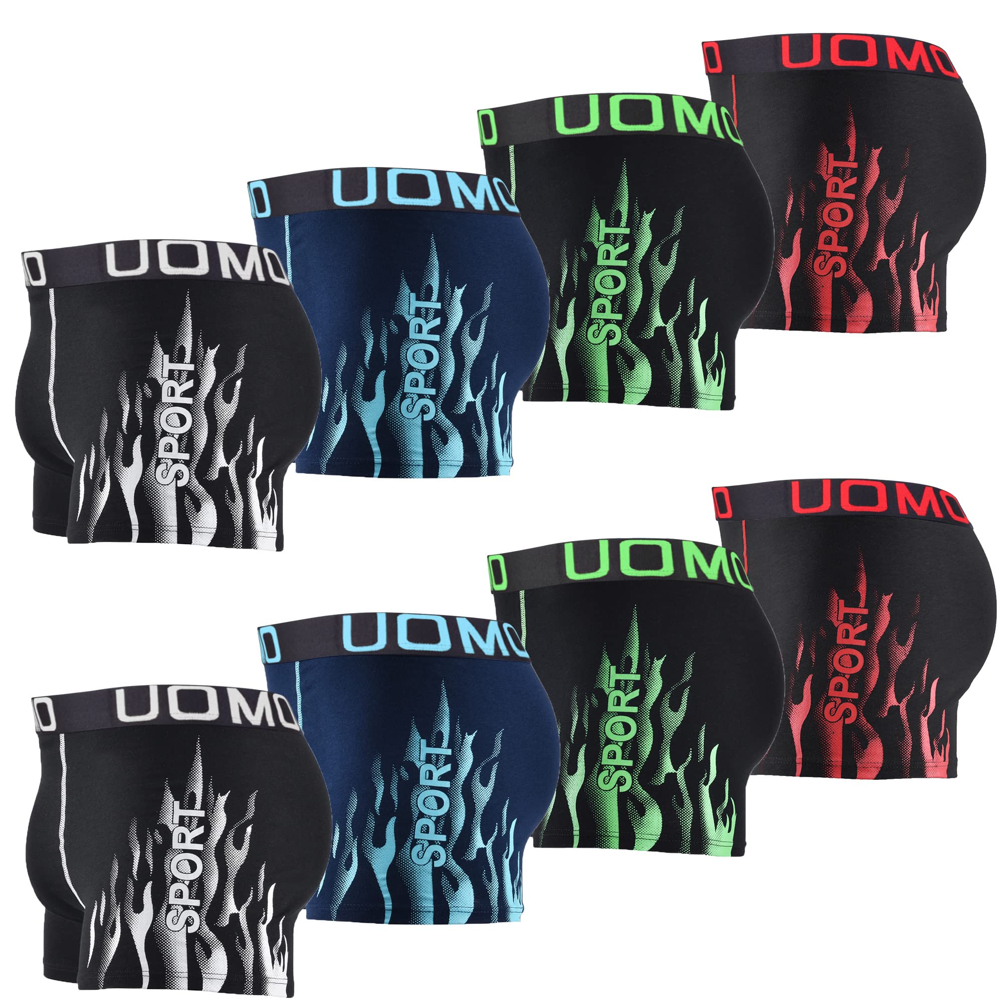 L&K 6/8/10er Pack Herren Boxershorts Men Retroshorts mit tollem Muster Baumwolle 1102