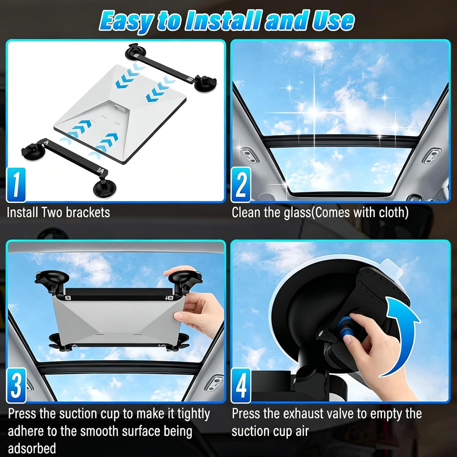 Starlink Mini Mount Suction Cup Kit – Starlink Mini Car Mount for Car Windows & Sunroofs, Compatible with Starlink Mini Accessories, Stable Signal for RV, Boat & Travel, 1 Pack