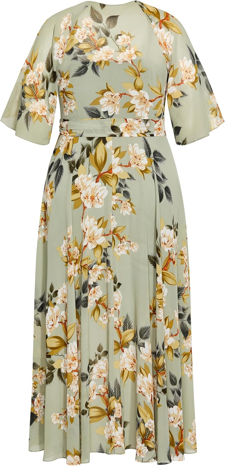 City Chic Women's Plus Size Maxi Dress-Magnolia Floral - Image 4