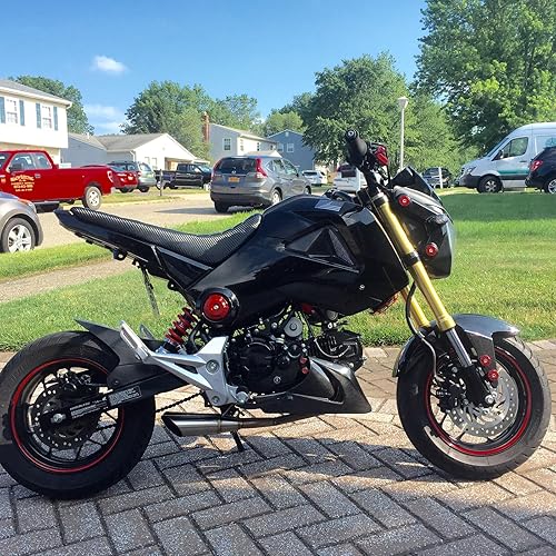 Miniatura 8 de Mokuo Luz de cabeza de fibra de carbono para motocicleta, panel lateral, soporte de señal de giro, apto para Honda Grom Msx 125 SF 2013-2016