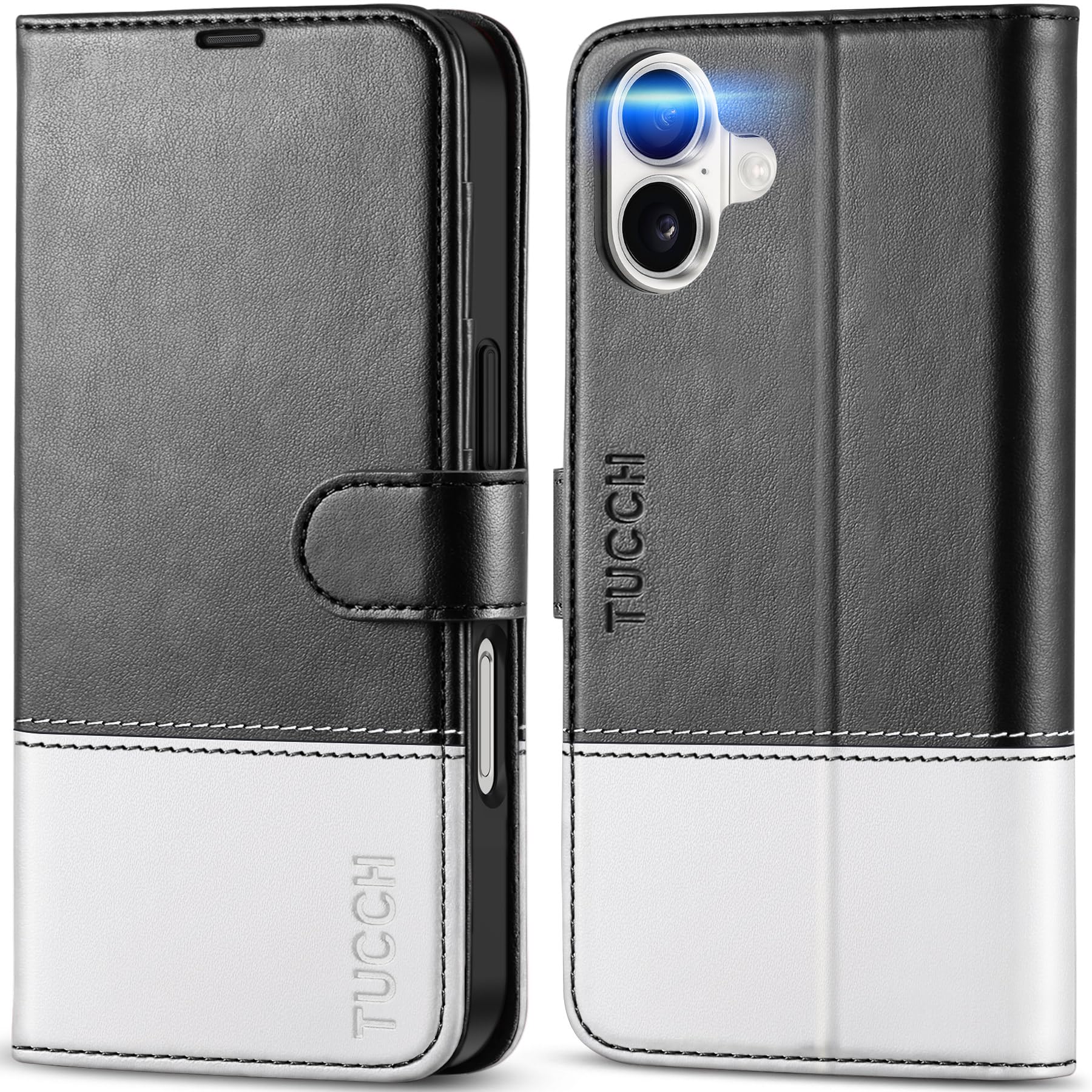 Étui iPhone 16 5G portefeuille cuir protection intégrale housse 6,1 pouces 2024 - 7