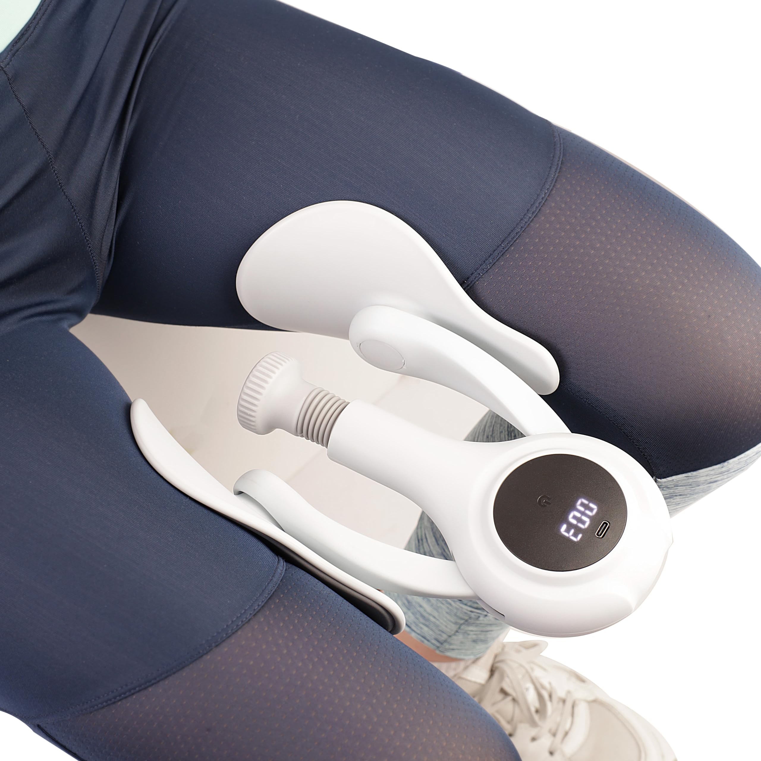 Flex Plex – Inner Thigh Toner/Thigh Master-Adjustable Strength-Comfortable pad-Digital Counter-Home Leg Muscle Exerciser Machine/Kegal strengthening Workout Device