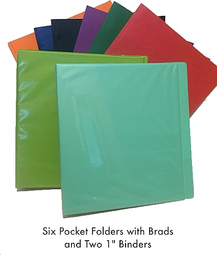 Miniatura 6 de Mochila con elementos para escuela secundaria25artículos esenciales para la universidad o el colegio. Incluye lápices, papel, fólders, anotadores y