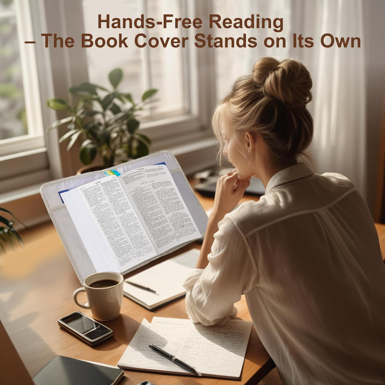 DERSTUEWE Bible Cover Case for Women – Stylish & Durable Bible Bag with Zippered Closure, Floral Print, Fits Standard & Large Bibles, Perfect for Church & Travel, Floral Print - Image 6