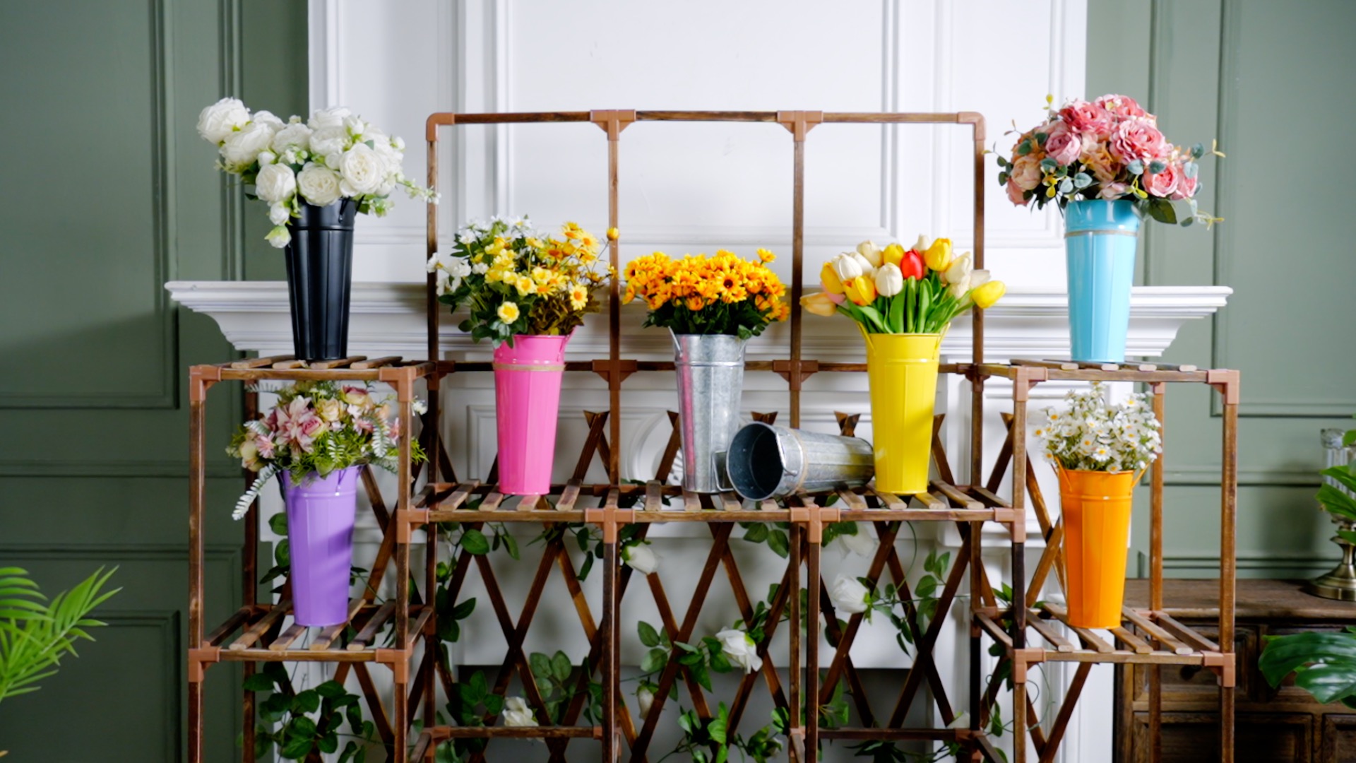 Amazon.com: Lallisa 24 Pcs Metal Vases 9 Inch Galvanized French