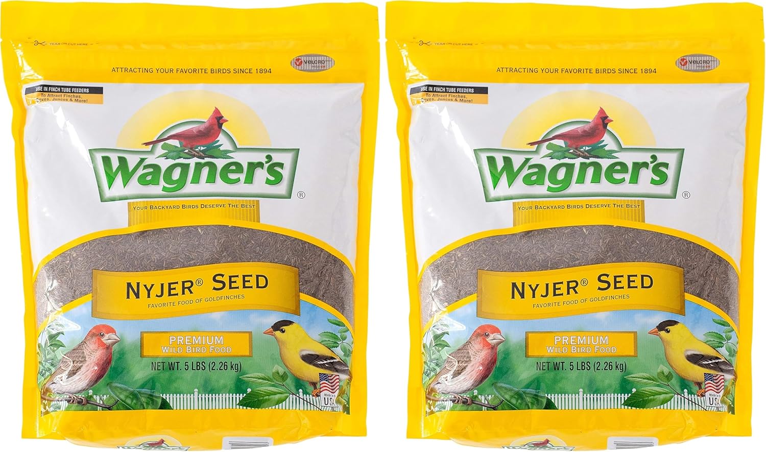 Wagner's 62051 Nyjer Seed Wild Bird Food, 5-Pound Bag (Pack of 2)