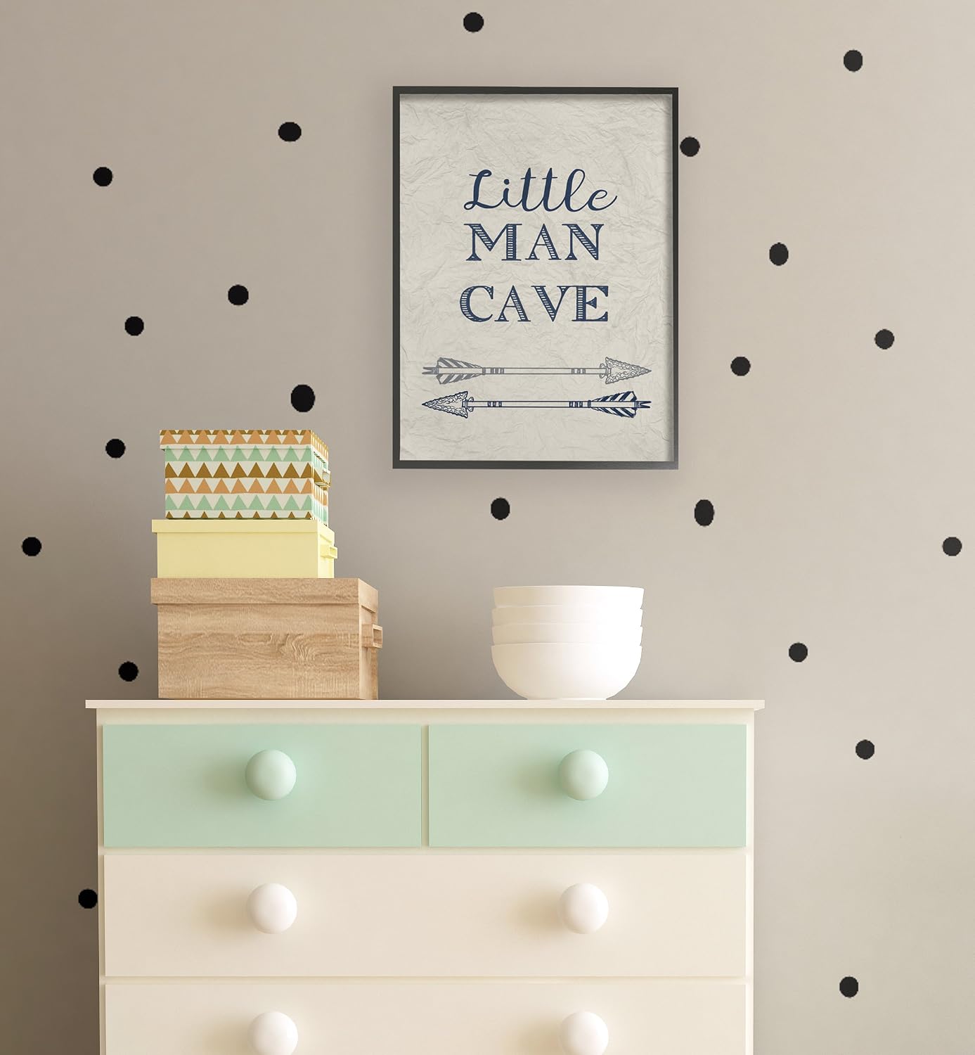 The Kids Room by Stupell Little Man Cave Arrows Illustration Oversized Framed Giclee Texturized Art