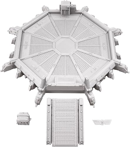 Miniatura 7 de Tabletop Terrain Almohadilla de aterrizaje Grimdark de War Scenery para juegos de guerra y juegos de rol en miniatura de 1.102 in y 1.260 in