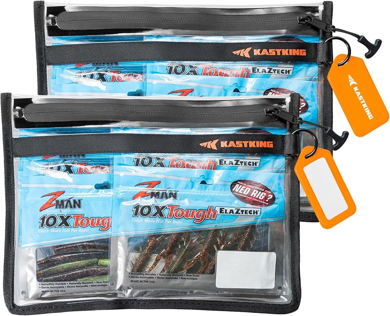 KastKing BaitShield Tackle Storage Bag, Soft Plastic Bait Storage, Large | Fishing Tackle Bag, Sealed Edges, Water-Resistant Protection, Durable & Tough Build, Large Capacity