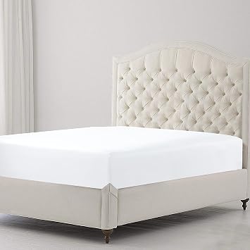 Sapphire collection 300 Thread Count 100% Egyptian Cotton Fitted Sheets (Single, White)