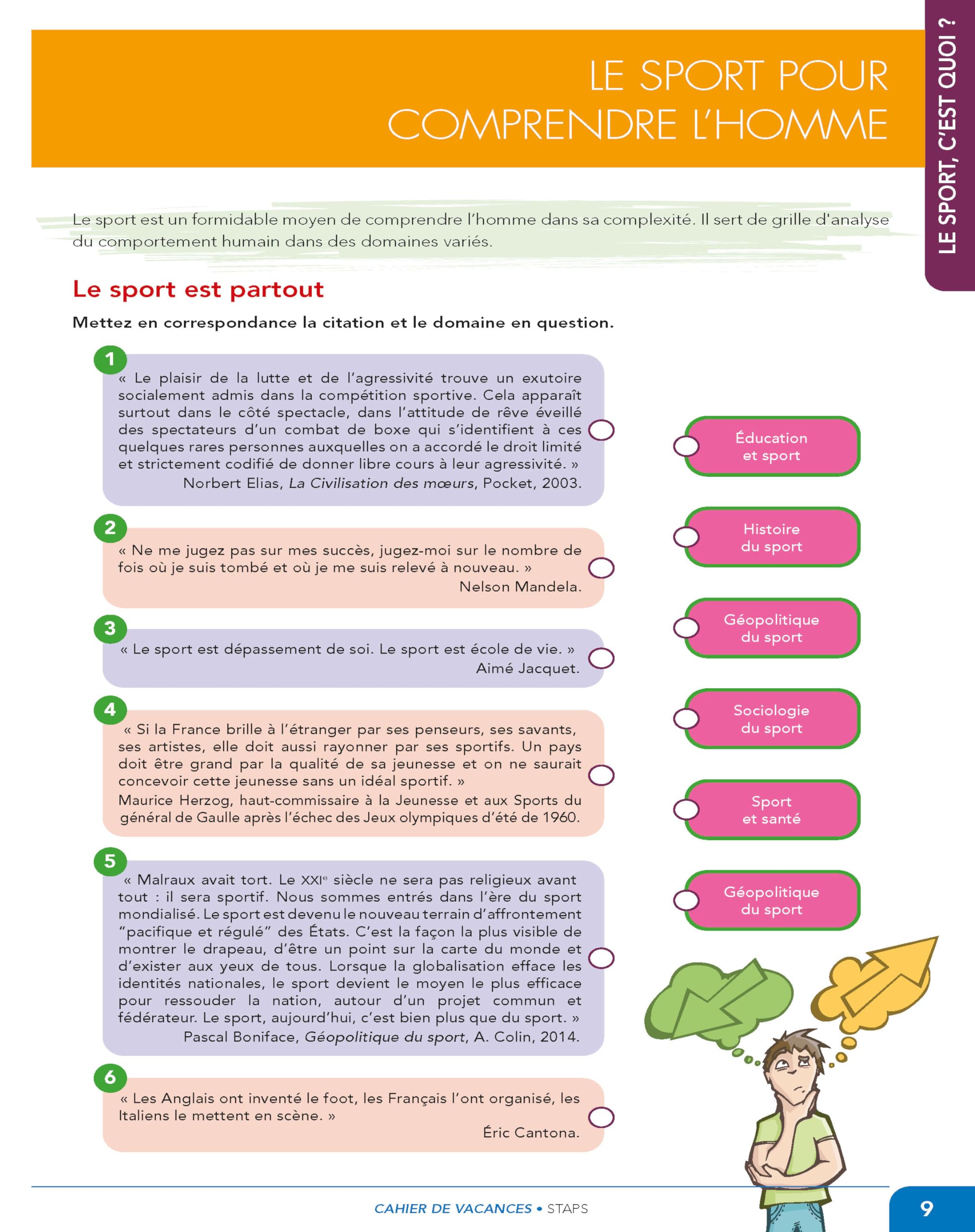 Le cahier de vacances pour réussir en STAPS: Testez-vous !