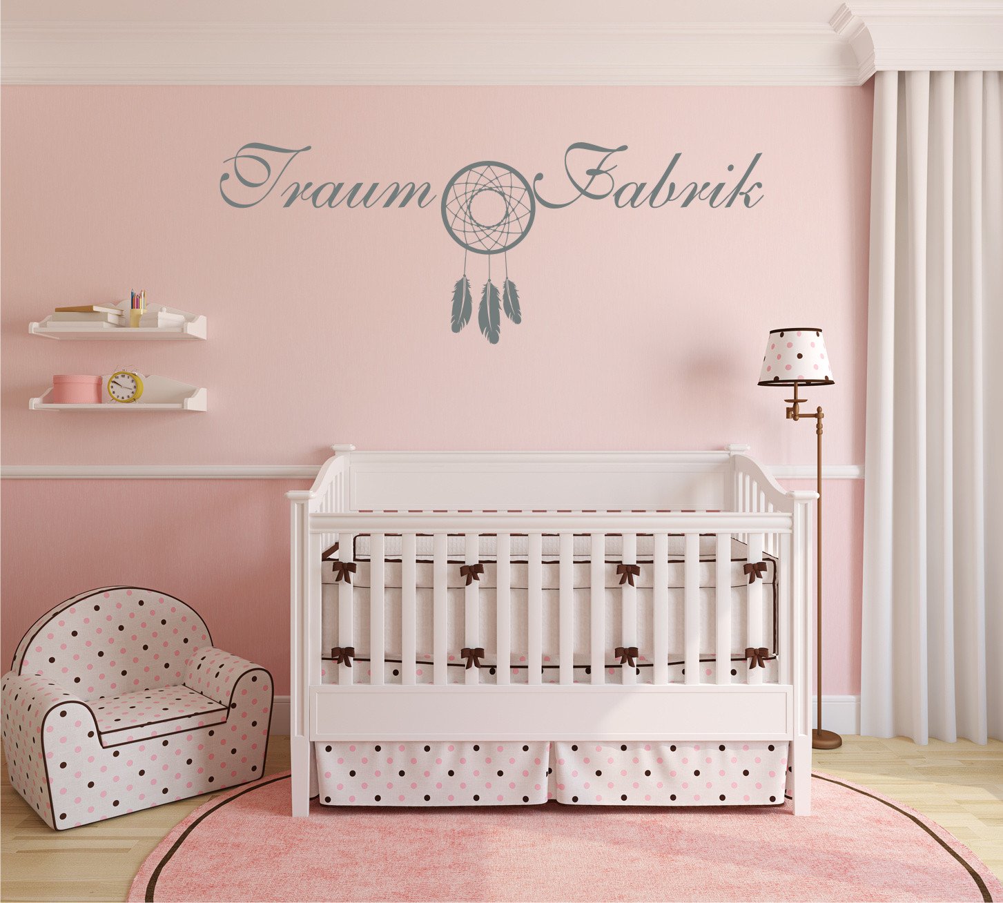 Autocollant pour S chambre enfant gris Rêve Usine sticker mural grand format 150x54