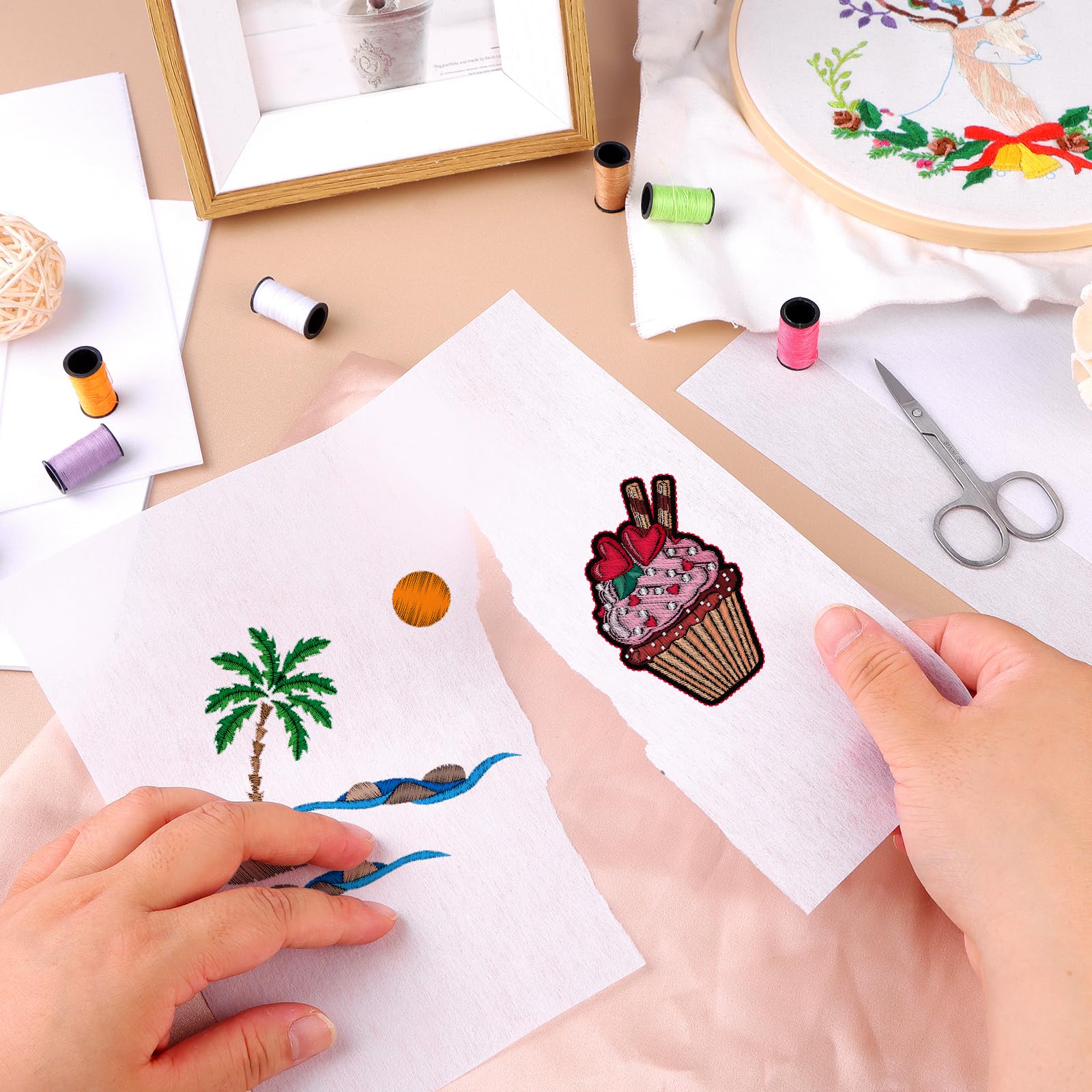 Amazon.com: 400 Pcs Tear Away Embroidery Stabilizer 8x8 Inch