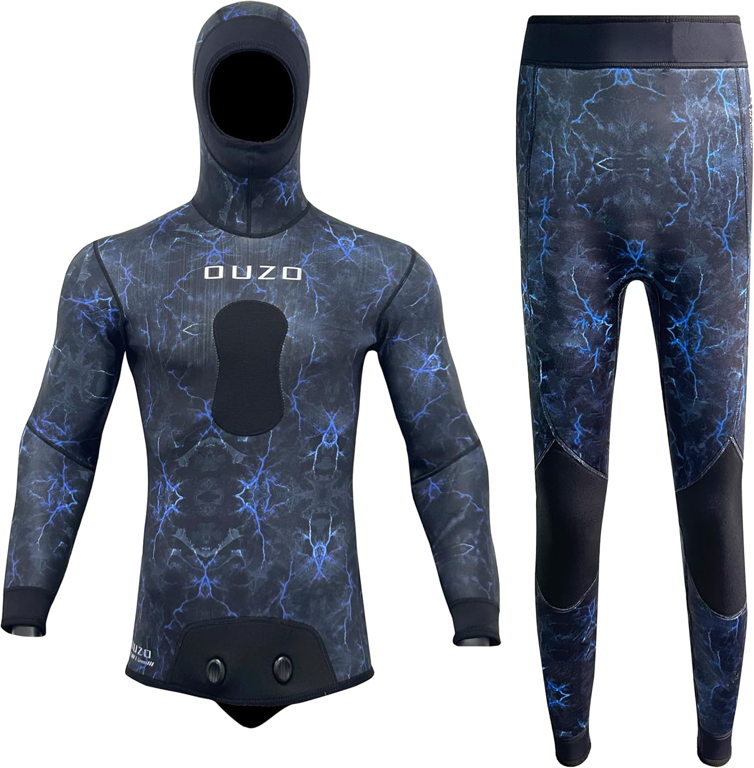 Men Spearfishing Wetsuit Neoprene 3mm 1.5mm Camouflage Diving Suit 2pcs Set for Hunting,Scuba Dive,Snorkeling,Freediving