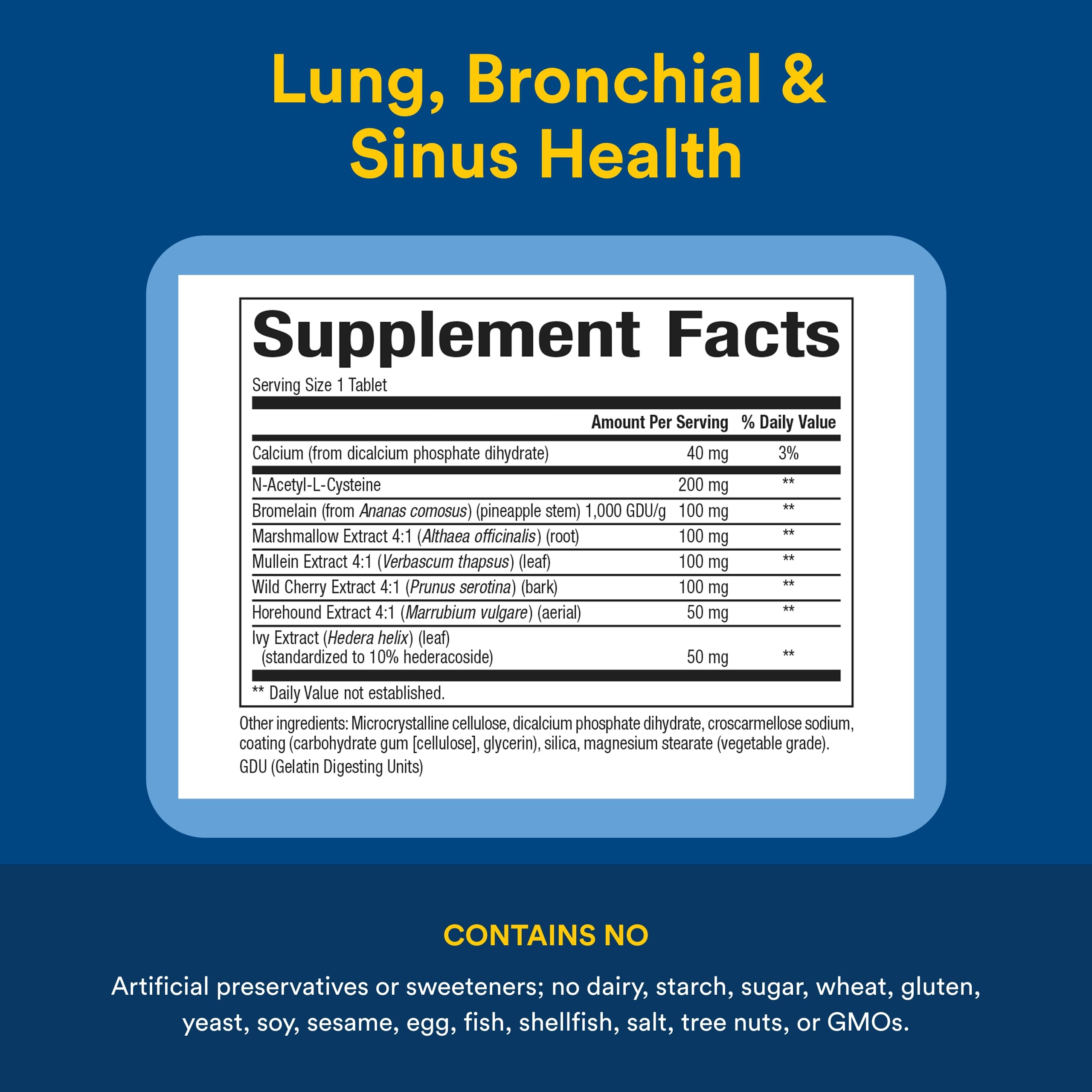 Natural Factors Lung, Bronchial & Sinus Health, 45 Tablets — Amazon image 4