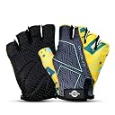 Nivia Crystal 2.0 Gym Gloves for Men & Women, Dotted Padded Palm with Breathable Fabric & Stretch Gussets Between Fingers, Ideal for Cycling, Crossfit, Weightlifting & Fitness Workouts (Yellow, L) gallery image