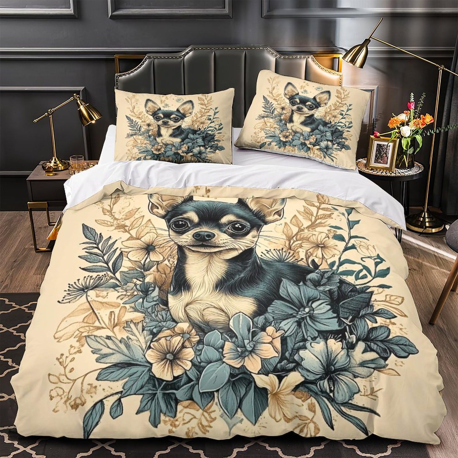 Chihuahua housse de couette hypoallergique pour la peau sensible des enfants