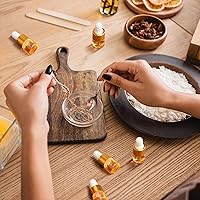 Vista 5 de 100 mini botellas de vidrio con gotero de aceite a granel, botellas vacías pequeñas esenciales transparentes, recipientes de muestra, frascos