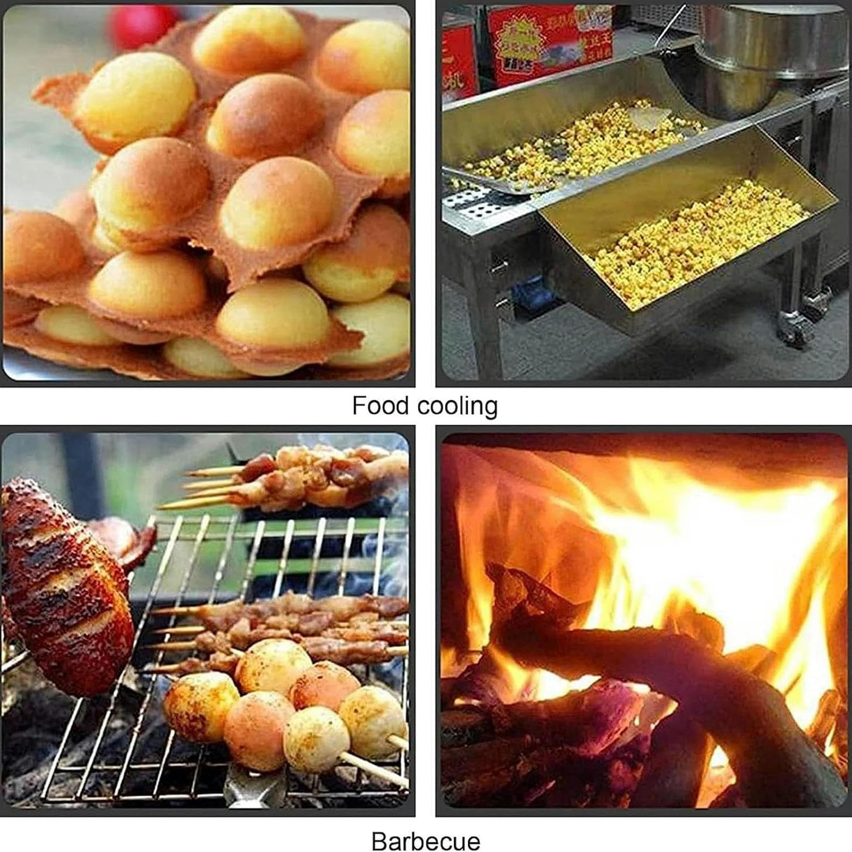 Ręczna dmuchawa do kuźni z korbą, wytrzymała, z żeliwną przekładnią, do kuźni Blacksmith Forge, do grillowania, z metalowym ostrzem i narzędziem do wzniecania płomienia (80 W)