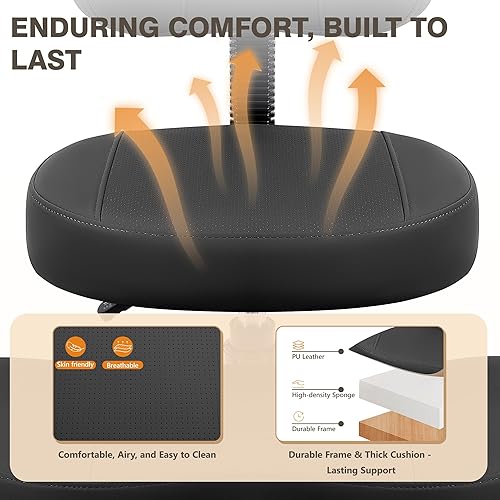 Miniatura 5 de Silla de oficina con patas cruzadas, silla de escritorio entrecruzada, asiento de yoga para meditación para TDAH con altura ajustable, soporte