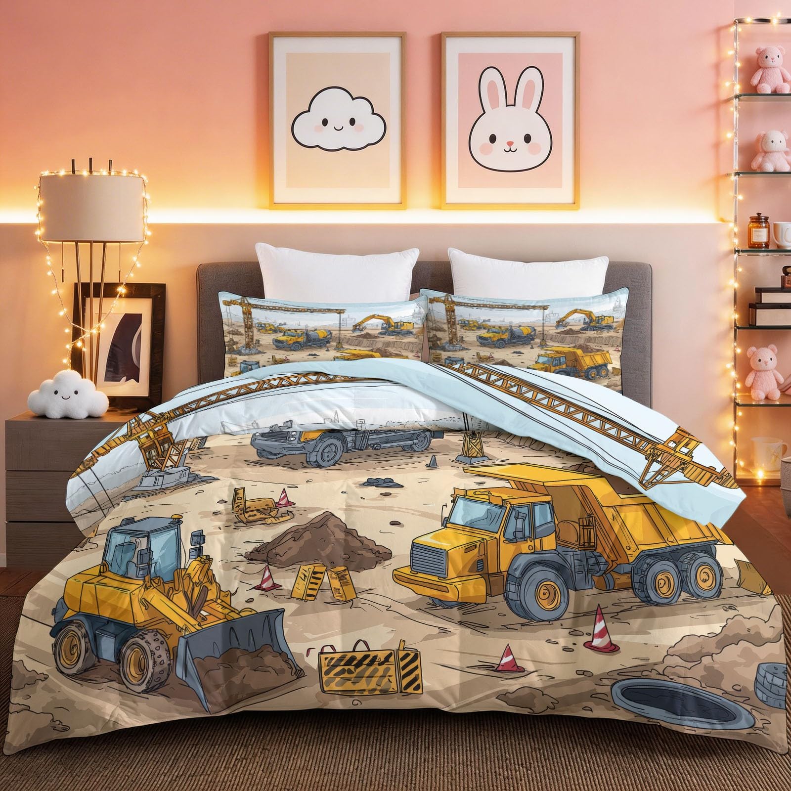 Housse de couette 220x240 anti-plis style graffiti pour lit double