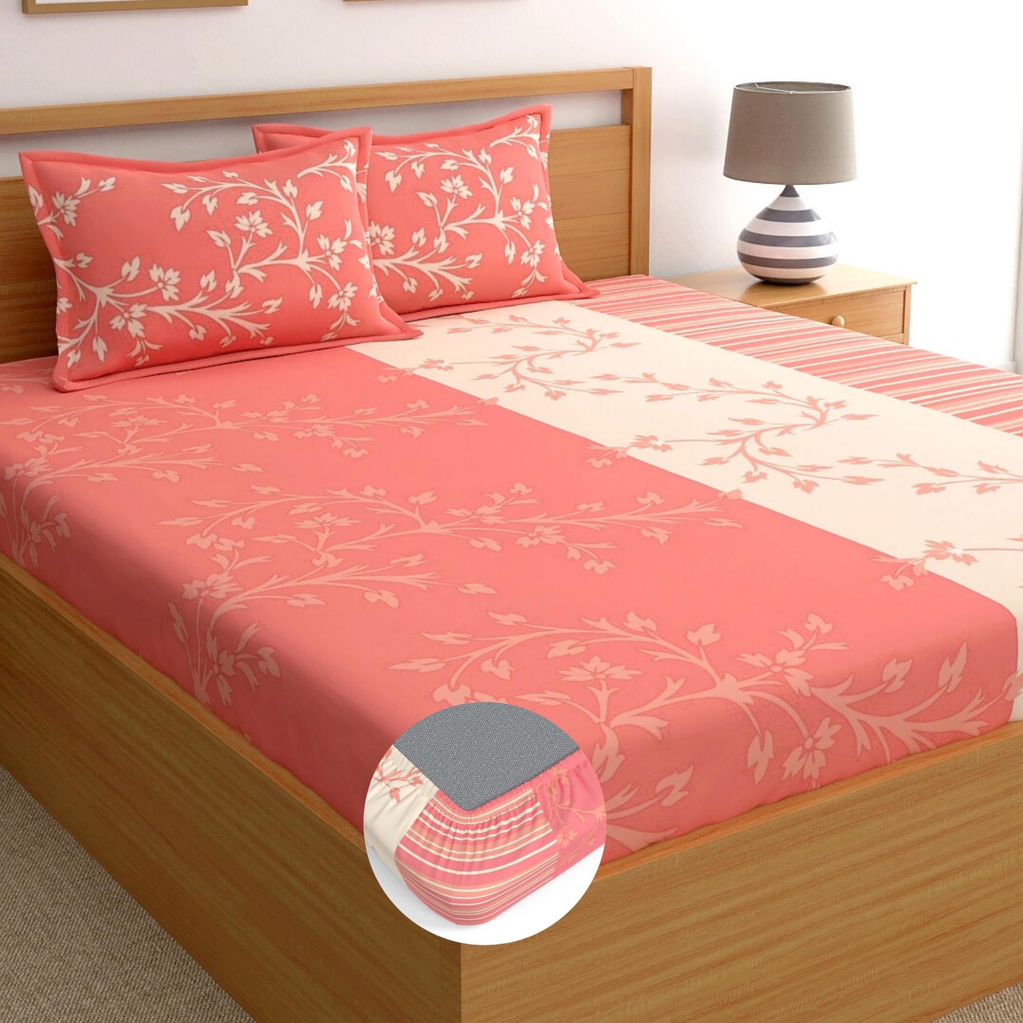 Dreamscape King Cotton Bedsheet Set - Blue -9