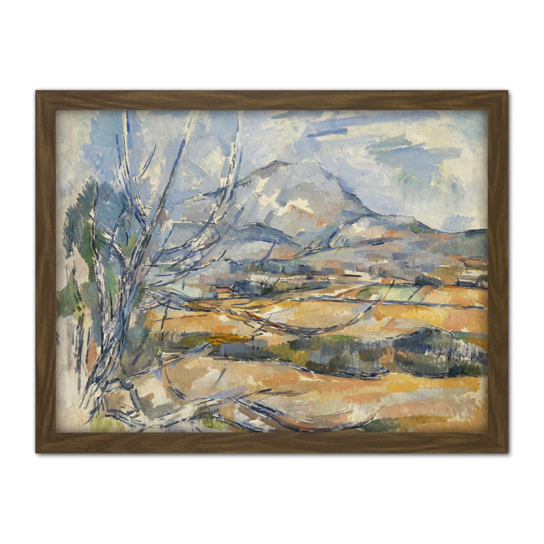 Paul Cezanne Montagne Sainte Victoire Large Framed Art Print Poster Wall Decor 18x24