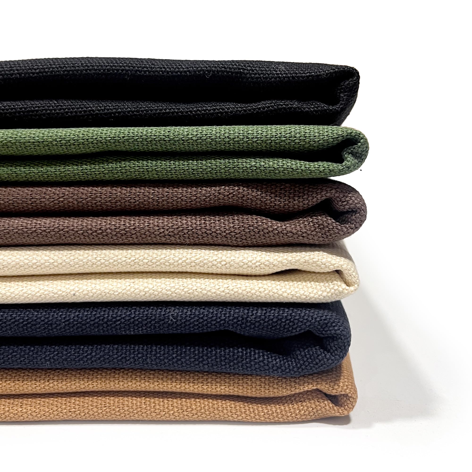 Widarms 100% Cotton Canvas Fabric by The Yard, 59" 12oz Natural Duck Canvas Fabric for Crafts, Handmade Home Decor, Sewing DIY Cloth, Embroidery (Black, Cut by The Yard)