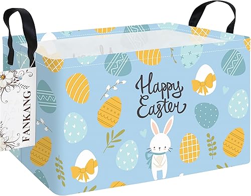 Miniatura 16 de FANKANG - Cestos de almacenamiento, cesta de lavandería plegable de lona para cuarto infantil con revestimiento impermeable de PE, grandes cestas de