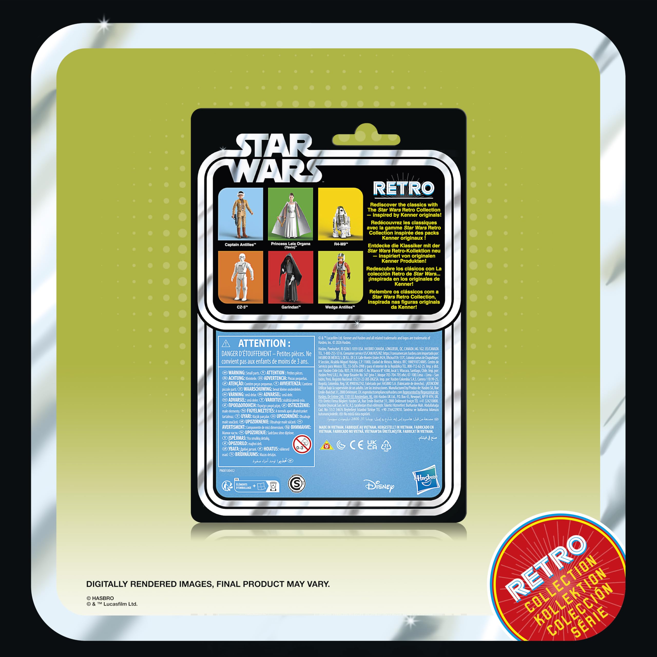Star Wars La colección Retro, Nueva Esperanza, Pack de 6 Figuras coleccionables de 9,5 cm del Episodio IV
