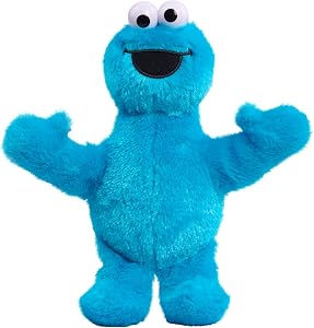 Sesame Street Friends 8-inch Cookie Monster Sustainable Plush Stuffed Animal