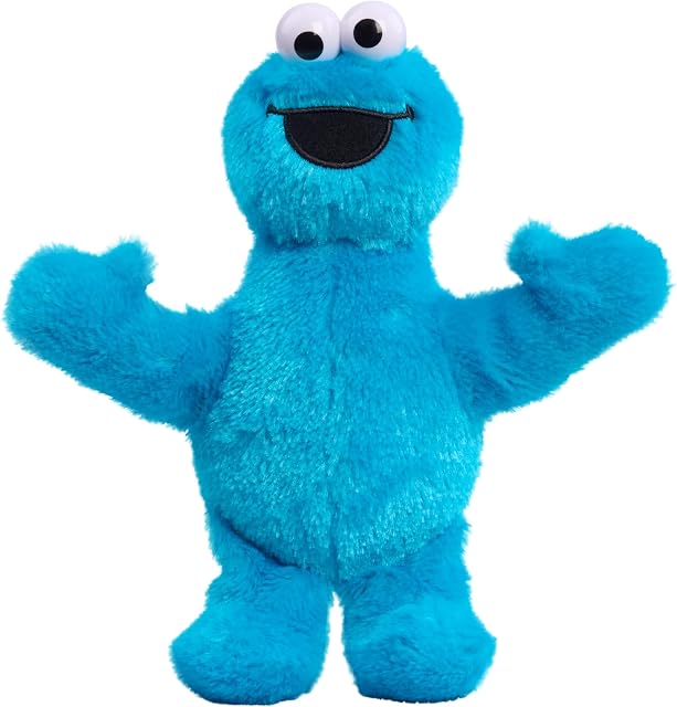 Sesame Street Friends 8-inch Cookie Monster Sustainable Plush Stuffed Animal