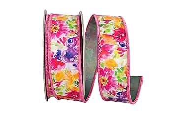 リボン　Ribon Reliant Ribbon Floral Impressions Deluxe Wired Edge Ribbon