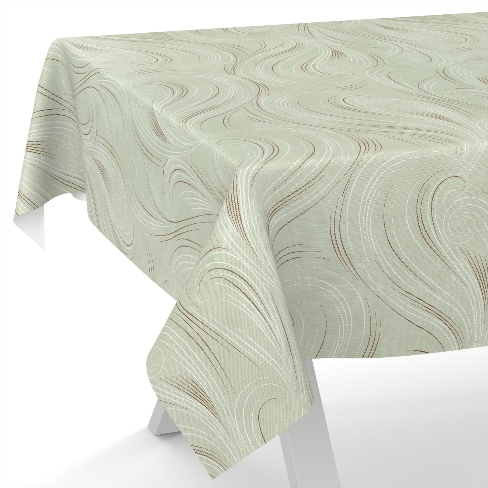 ANRO Wachstuchtischdecke Beige – 100x140 Cm, Abwaschbar, Wasserdicht Für Küche & Garten
