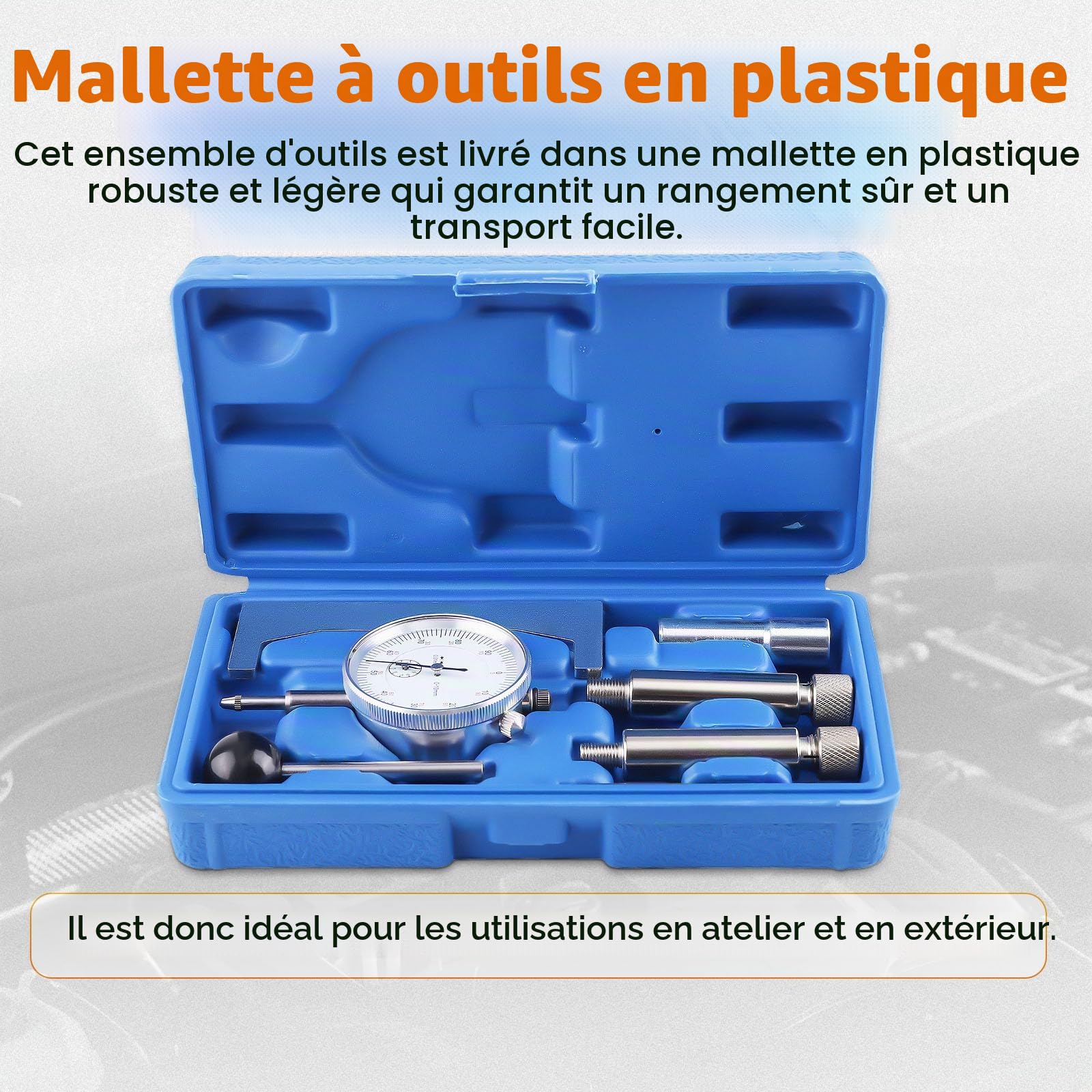 maXpeedingrods Ensemble d'outils de réglage de pompe d'injection de 7pièces | minuterie de mesure, synchronisation de pompe d'injection, adaptateur de régulateur statique pour moteurs turbodiesel