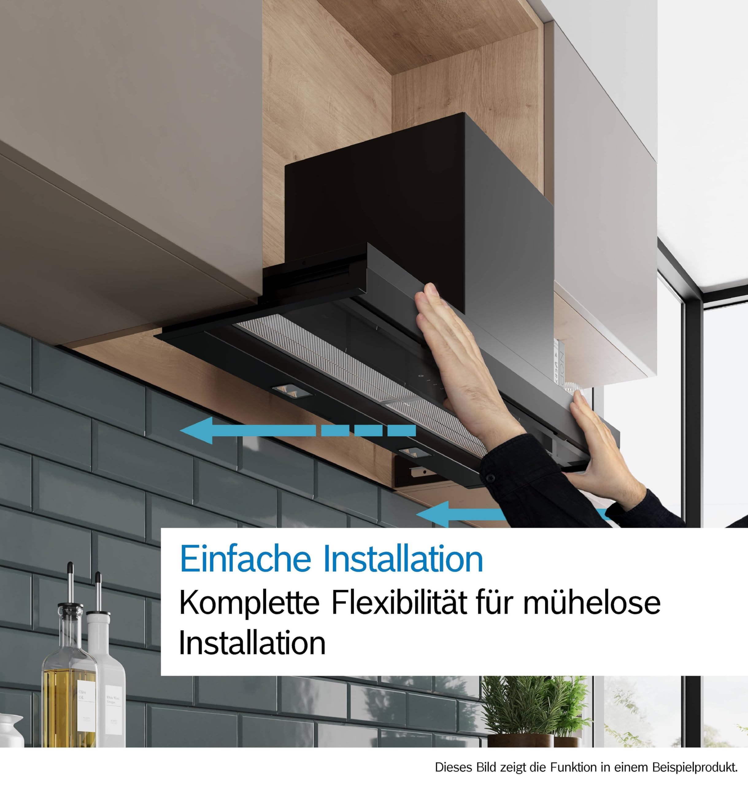 Bosch Serie 6 Integrierte Dunstabzugshaube 90 cm DBB97DP60 Abluft Umluft leiser Motor Mattschwarz