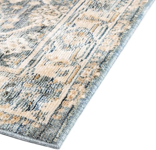 Miniatura 3 de Rugs.com Noble Collection - Alfombra mediana de 2 pies 7 pulgadas x 5 pies, color azul, perfecta para entradas, cocinas, rincones de desayuno,