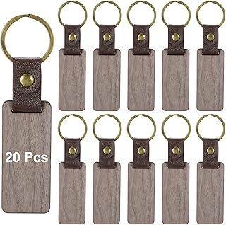 Wood Keychain Blanks Wooden Keychain Blanks Personalized Keychain Tags Small Key Chain Bulk for Laser Engraving