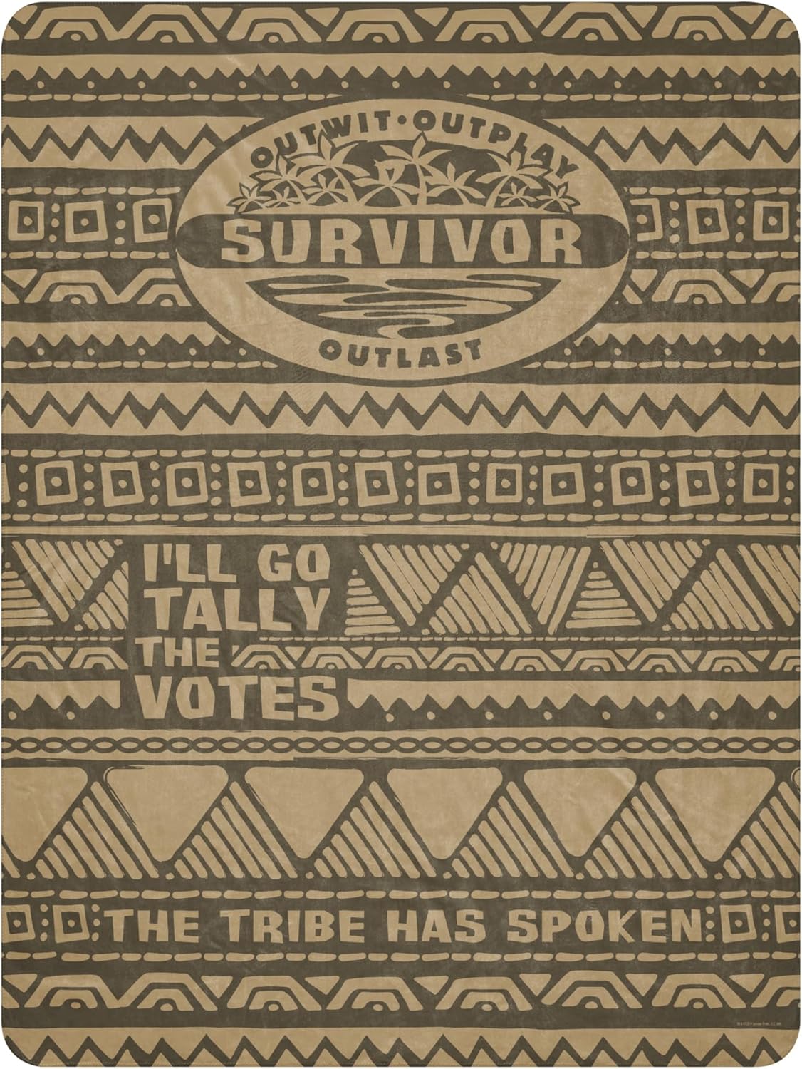 CBS Survivor Castaway Quotes Sherpa Blanket - Officially Licensed - 50 in x 60 in