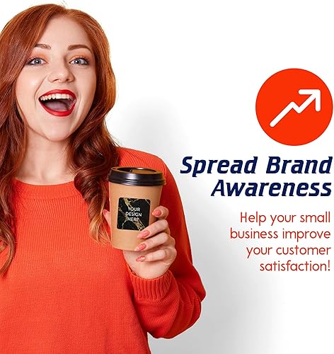 Vista 373 de DayStar Custom Signs & Design - 100 adhesivos de vinilo personalizables, con texto, imagen, diseño y logotipo; adhesivos para logotipo de embalaje