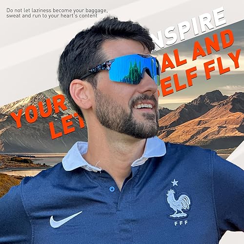 Miniatura 2 de SCVCN Gafas de sol polarizadas para ciclismo, deportes, hombres y mujeres, MTB para montar en bicicleta de montaña, béisbol, correr, pesca