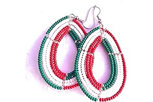 Mexican Flag Bandera Hispano Alili Earrings