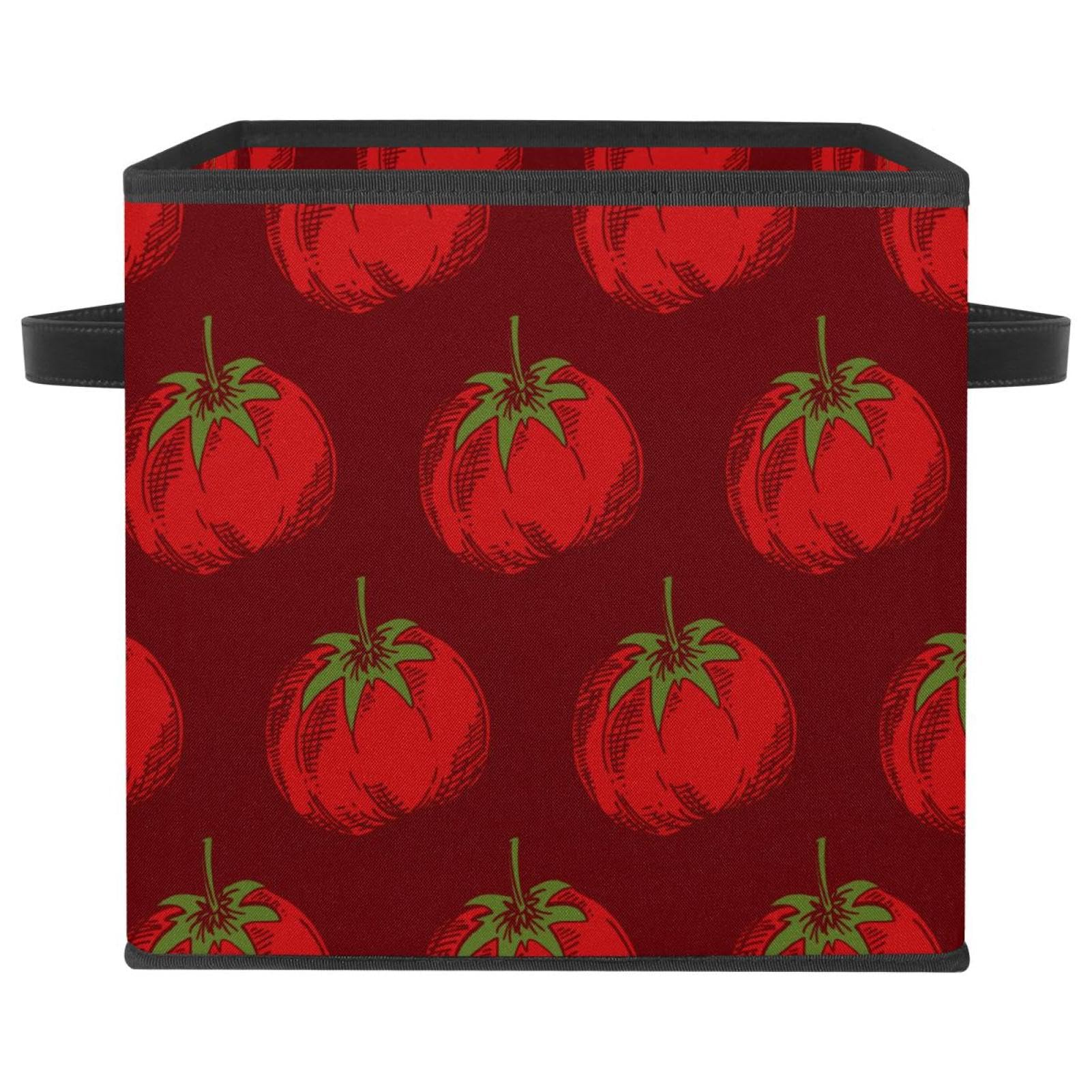 Boîte de rangement pliable en tissu pour placard de maison rouge