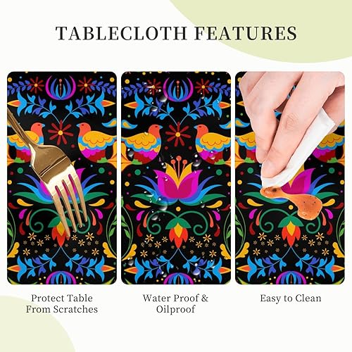 Miniatura 6 de Mantel redondo con diseño de piñas de pascua, impermeable, lavable, para el hogar, restaurante, cocina, picnic, fiesta, decoración de fiesta, mantel